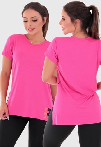 Kit com 02 Blusas Femininas Dry-Fit Poliamida Tapa Bumbum Fitness