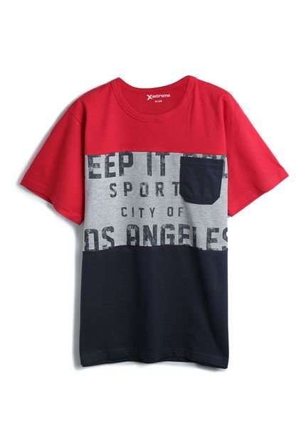 Camiseta Extreme Menino Escrita Vermelha - Marca Extreme