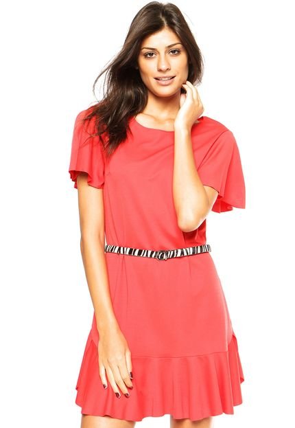 Vestido Espaço Fashion Style Vermelho - Marca Espaço Fashion