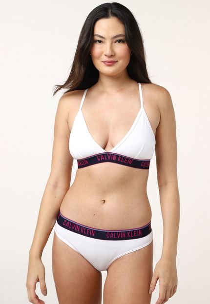 Top Calvin Klein Underwear Triângulo Logo Branco - Marca Calvin Klein Underwear