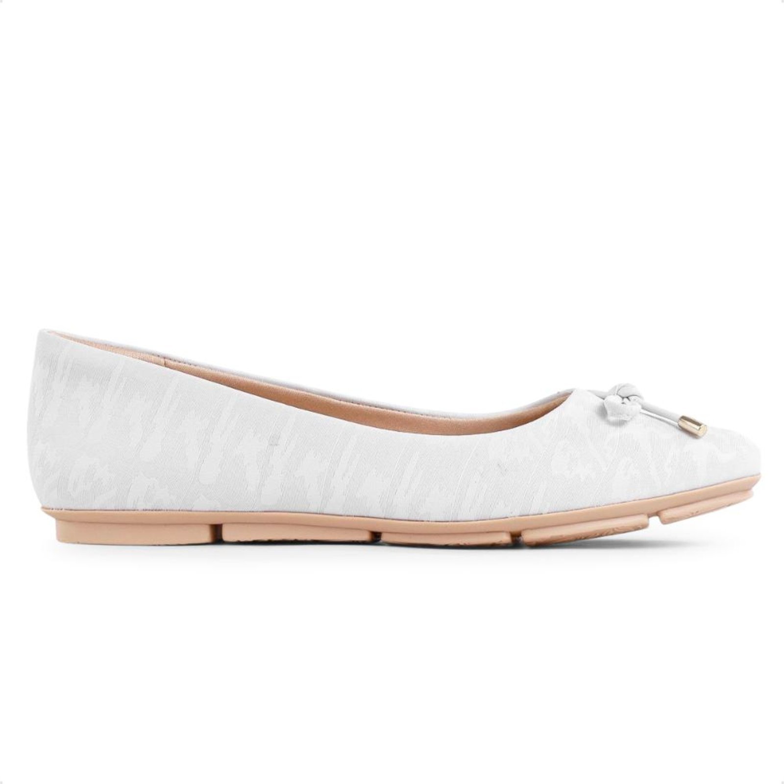 Sapatilha Comfortflex Laço Feminina Off-white - Marca Comfortflex