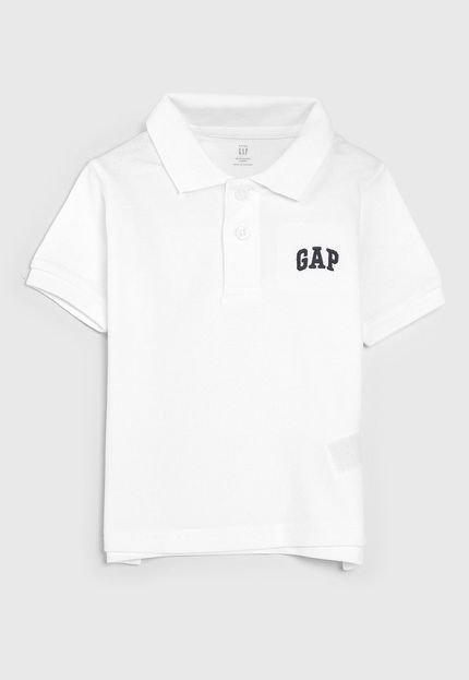 Camisa Polo Infantil GAP Logo Branca - Marca GAP