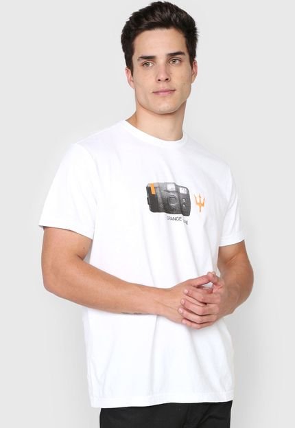 Camiseta Osklen  Stone Camera Branca - Marca Osklen
