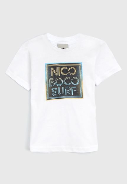 Camiseta Nicoboco Infantil Estampada Branca - Marca Nicoboco