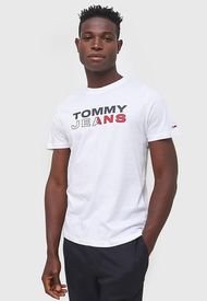 Polera Tommy Jeans MC Blanco - Calce Regular