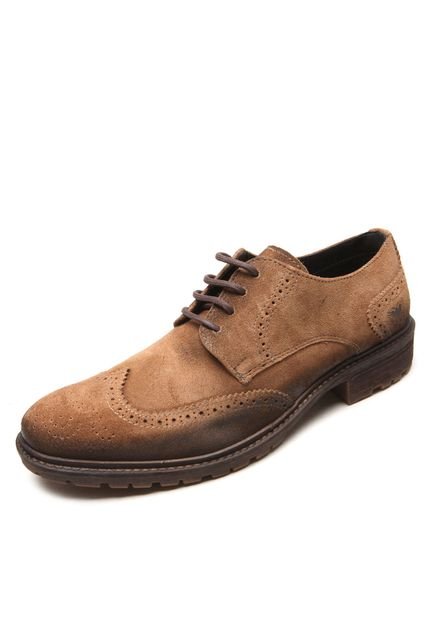 Sapato Social Couro Cavalera Wingtip Caramelo - Marca Cavalera