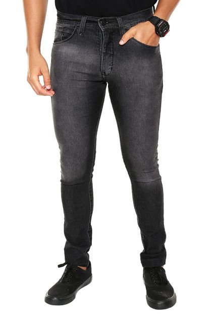 Calça Jeans HD Skinny Estonada Preta - Marca HD