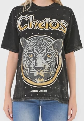 Camiseta John John Tiger Chaos Preta
