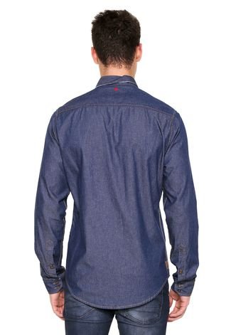 Camisa Jeans Forum Comfort Azul