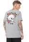 Camiseta Ed Hardy  Skull & Roses Cinza - Marca Ed Hardy