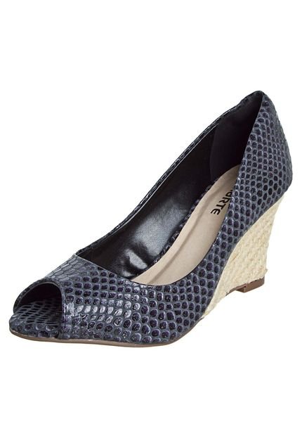 Peep Toe Via Marte Exotic Cinza - Marca Via Marte