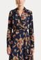 Vestido Lauren Ralph Lauren Midi Floral Azul-Marinho - Marca Lauren Ralph Lauren