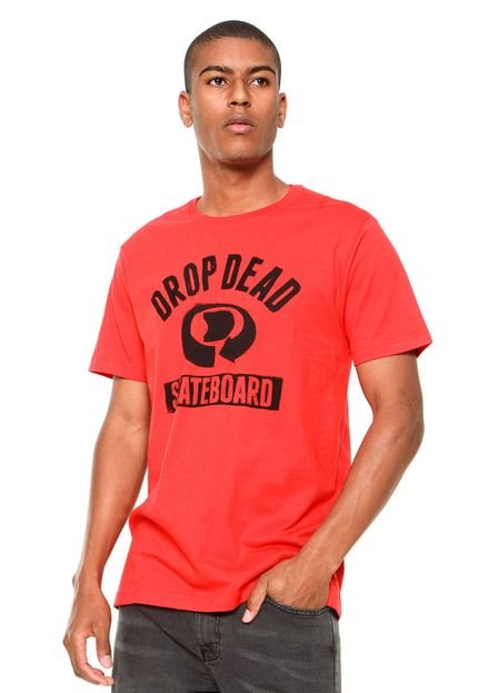 Camiseta Drop Dead Dd Skateboard Vermelha - Marca Drop Dead