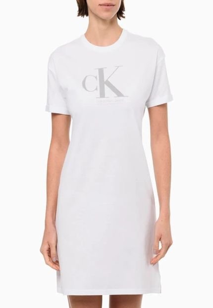 Vestido CKJ Logo CK Gel Branco CF3PC30VM475-0900 - Marca Calvin Klein Jeans