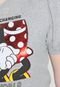 Blusa Cativa Disney Mickey e Minnie Mangas Bufantes Cinza - Marca Cativa Disney