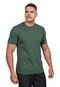 Camisetas Básicas Masculinas Kit 2 Blusa De Algodão Premium 30.1 Para Trabalho Passeio Techmalhas Branco/Verde Militar - Marca TECHMALHAS