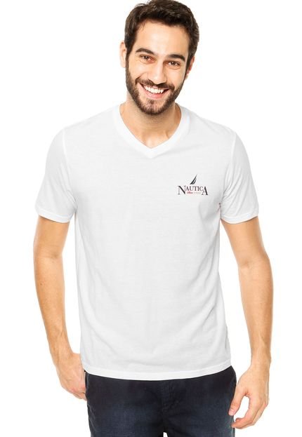 Camiseta Nautica Classic Fit Hotel Branca - Marca Nautica