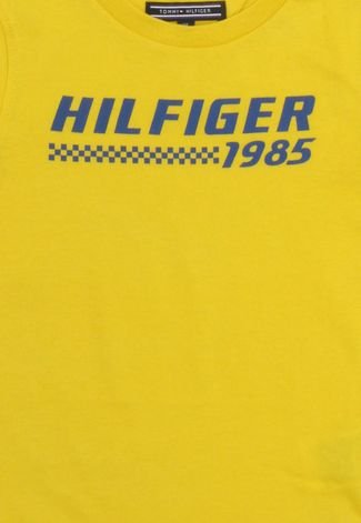 Camiseta Tommy Hilfiger Kids Manga Curta Menino Amarela
