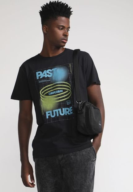 Camiseta FiveBlu Past Future Preta - Marca FiveBlu