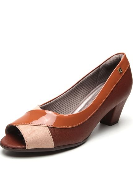 Scarpin Piccadilly Verniz Caramelo - Marca Piccadilly