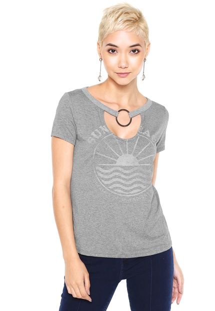 Blusa Lunender Choker Cinza - Marca Lunender