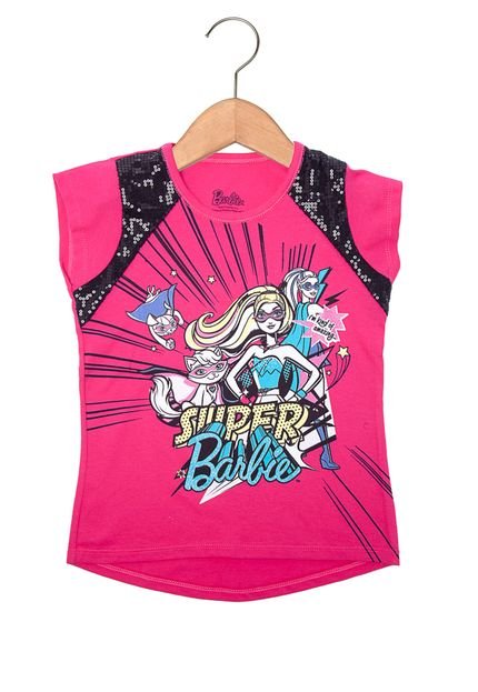 Blusa Marisol Infantil Super Barbie Rosa - Marca Marisol