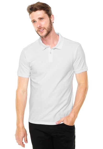 Camisa Polo Calvin Klein Botões Branca - Marca Calvin Klein