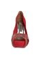 Peep Toe Via Marte Cristal Vermelho - Marca Via Marte