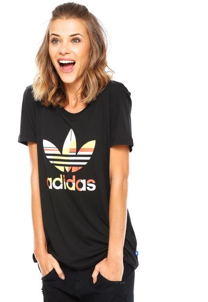 Camiseta adidas Originals Graphic Trefoi Preta - Marca adidas Originals