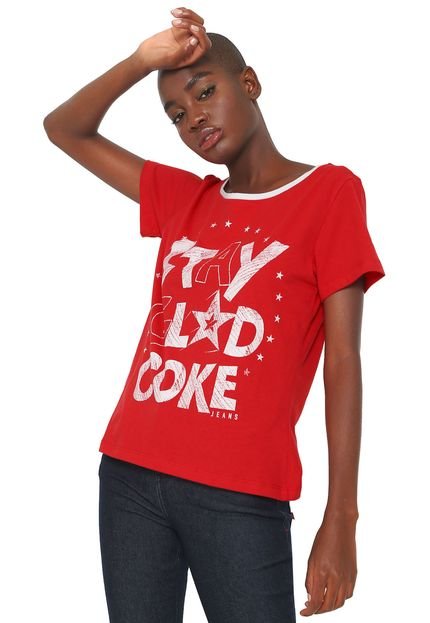 Camiseta Coca-Cola Jeans Aroma Vermelha - Marca Coca-Cola Jeans