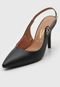 Scarpin Slingback Vizzano Liso Preto - Marca Vizzano