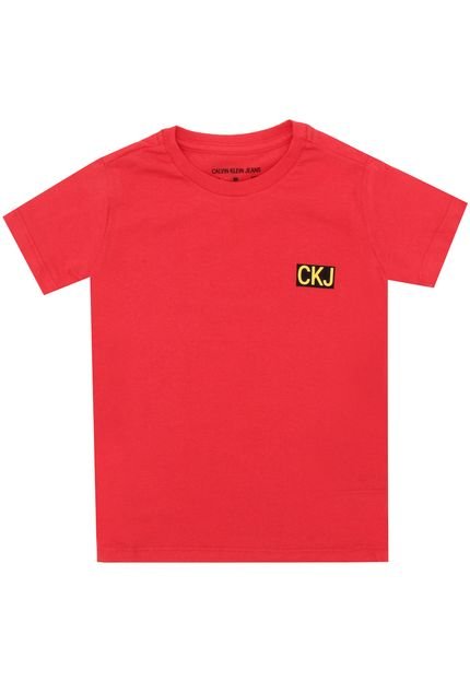 Camiseta Calvin Klein Kids Logo Vermelha - Marca Calvin Klein Kids