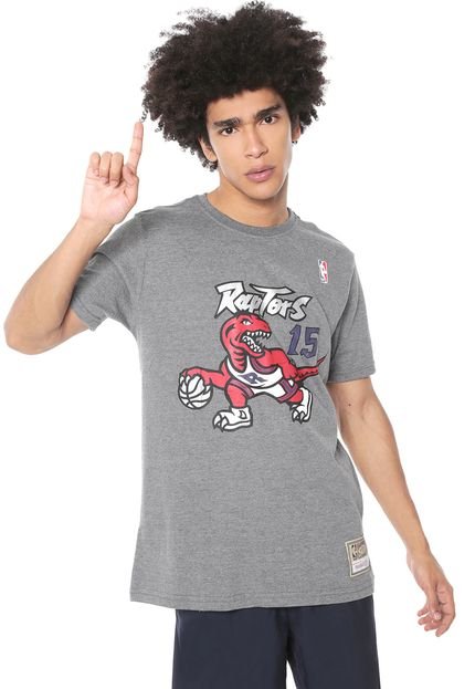 Camiseta Mitchell & Ness Toronto Raptors Cinza - Marca Mitchell & Ness