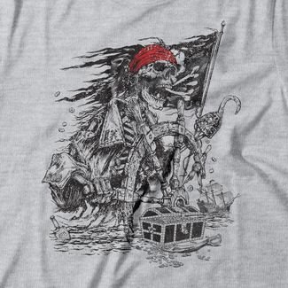 Camiseta Pirate Life - Mescla Cinza
