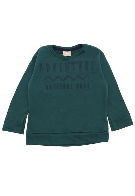 Blusa de Moletom Milon Menino Lettering Verde - Marca Milon