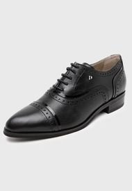Zapato Cuero Negro Pollini
