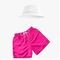 Kit Short Polo State Mauricinho Pink com Chapeu Branco - Marca Polo State
