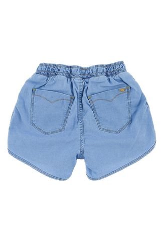 Shorts Jeans Infantil Menina Crawling Jogger Moletom Azul