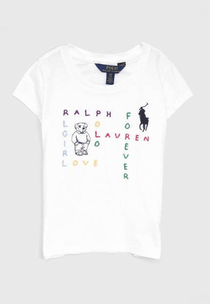 Camiseta Polo Ralph Lauren Infantil Ursinho Branca - Marca Polo Ralph Lauren