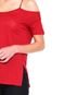 Camiseta Calvin Klein Off Shoulder Vermelha - Marca Calvin Klein