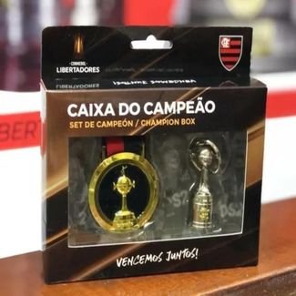 Caixa do Campeão: Medalha   Chaveiro Libertadores Flamengo 2019 Milled