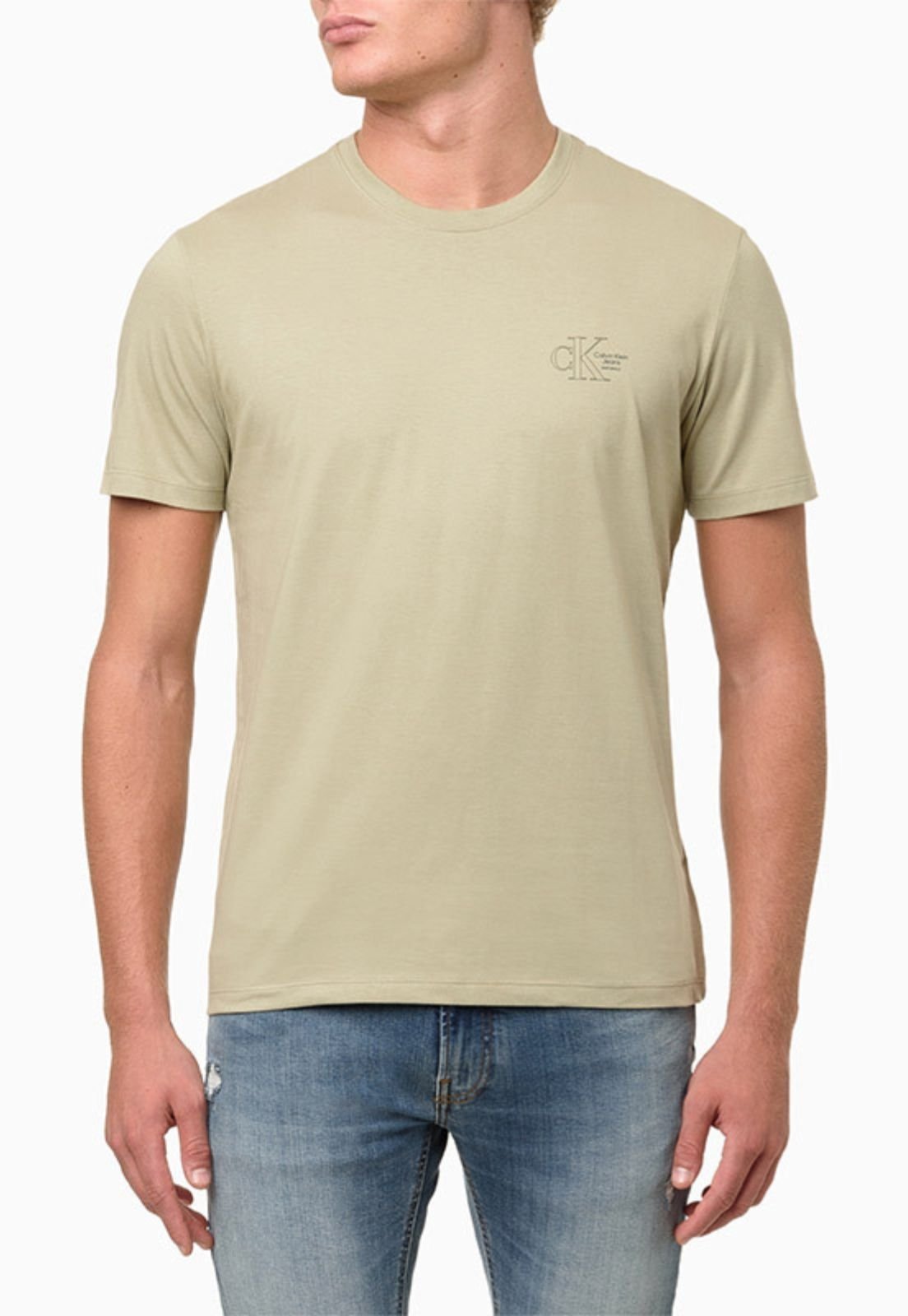 Camiseta Masc Manga Curta Logo Naturals CKJ Verde - Marca Calvin Klein Jeans