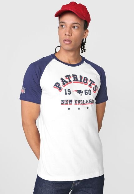 Camiseta New Era New England Patriots Branca/Azul - Marca New Era