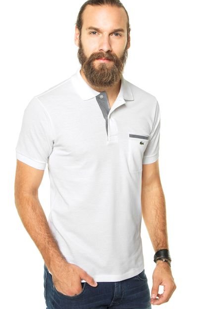 Camisa Polo Lacoste Bolso Branca - Marca Lacoste