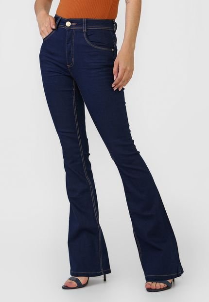 Calça Jeans Biotipo Flare Pespontos Azul - Marca Biotipo