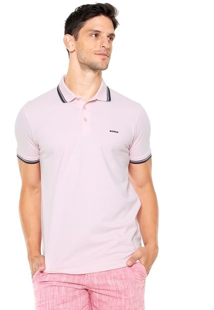 Camisa Polo Forum Bordado Rosa - Marca Forum