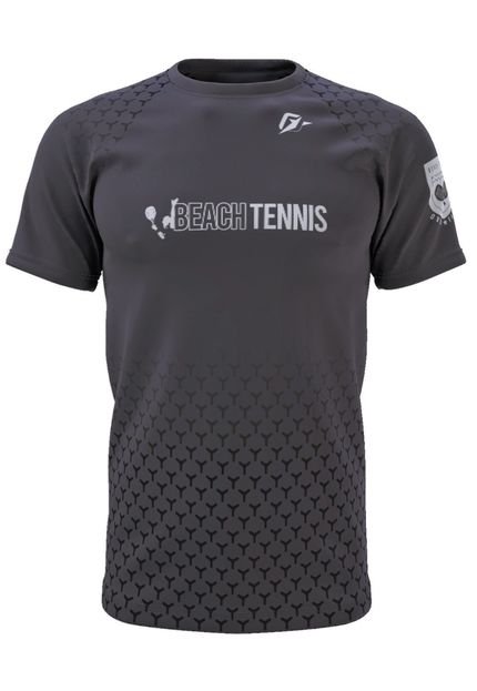 Camiseta Raglan Beach Tennis Unissex Classic Stars Cinza - Marca Over Fame