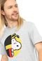 Camiseta Manga Curta Snoopy Estampada Cinza - Marca Snoopy