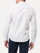 Camisa Calvin Klein Masculina Slim Grid Xadrez Branca - Marca Calvin Klein