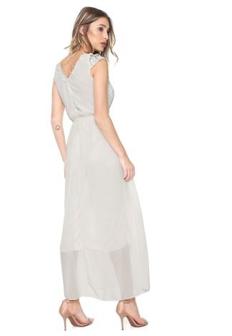 Vestido D.DRESS Longo Renda Off-white
